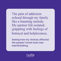 Quote about addiction's painful impact on family and loved ones