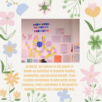 Bright therapy room with colorful artwork and motivational displays at Nulife
